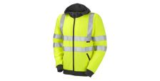 Saunton ISO 20471 Cl 3 Hooded Sweatshirt HV Yellow